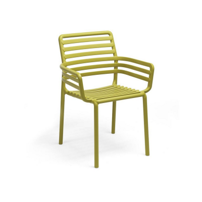 Chaise polypropylène et fibre de verre DOGA Jaune pera 83x60x56 cm