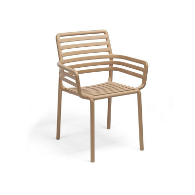 Chaise polypropylène et fibre de verre DOGA Cappuccino 83x60x56 cm