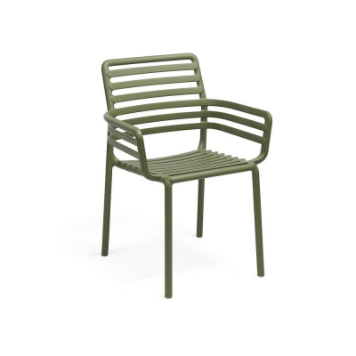 Chaise polypropylène et fibre de verre DOGA Vert agave 83x60x56 cm