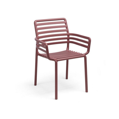 Chaise polypropylène et fibre de verre DOGA Rouge marsala 83x60x56 cm