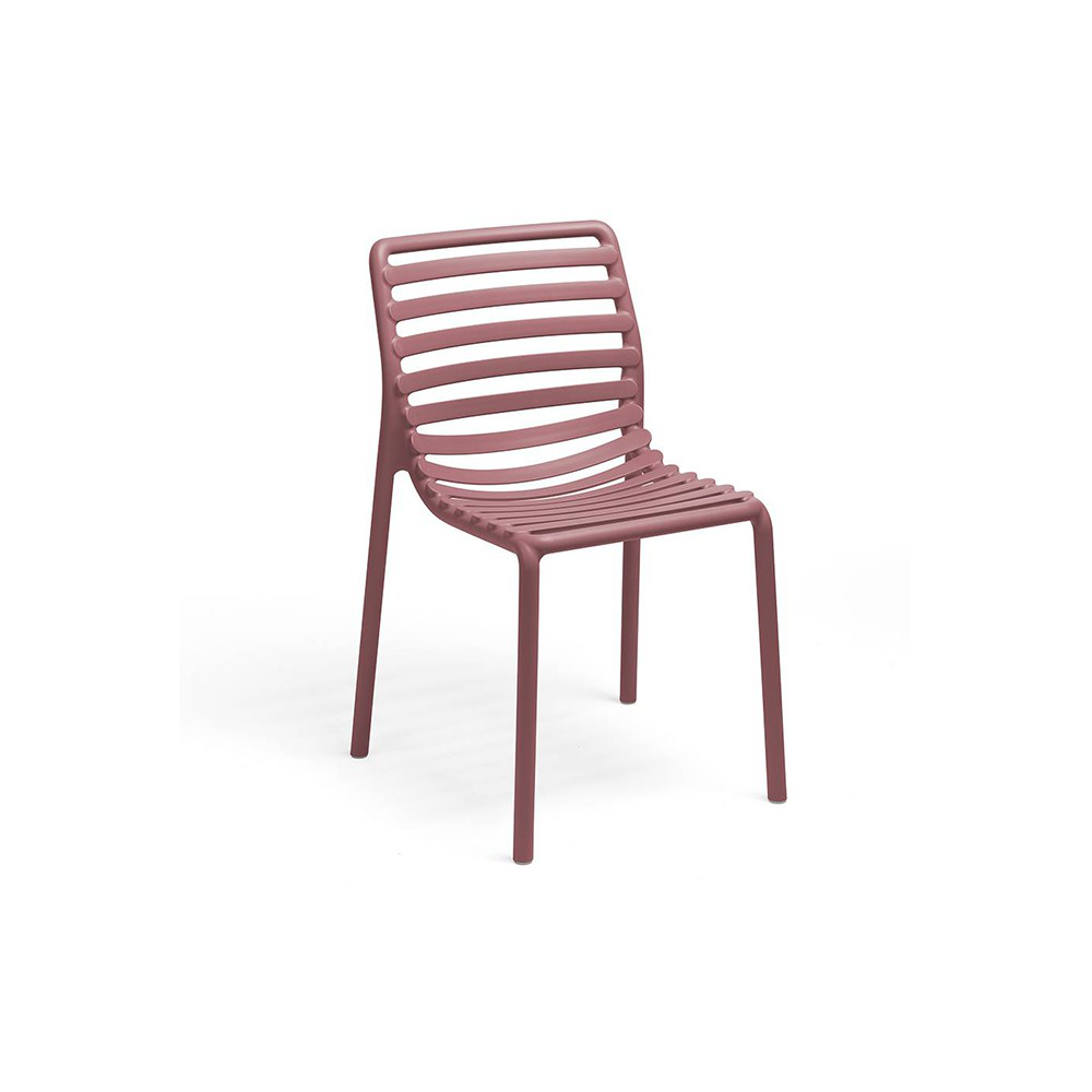 Chaise polypropylène et fibre de verre DOGA Bistrot Rouge marsala 82x53x55  cm