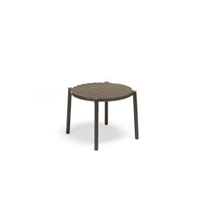 Table polypropylène et fibre de verre traité anti-UV DOGA Tabacco avec patins anti-dérapants diamètre 50 cm