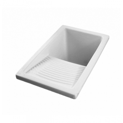 Bac à laver grès fin RIBA blanc rectangulaire 40x60 cm