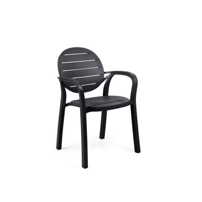 Chaise en polypropylène PALMA Antracite/ Antracite
