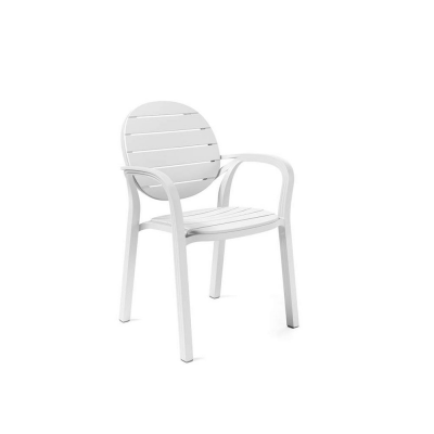 Chaise polypropylène et fibre de verre PALMA Blanc 86x59x56 cm