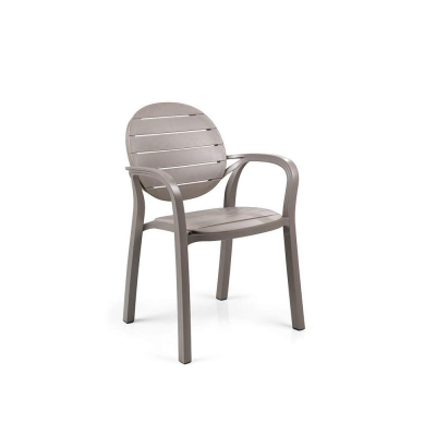 Chaise polypropylène et fibre de verre PALMA Tortora 86x59x56 cm