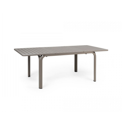 Table DurelTOP en polypropylène traité anti-UV ALLORO Tortora extensible 73x140-210x100 cm