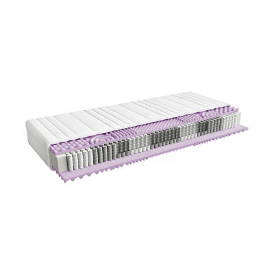 Matelas en mousse profilée H3 dur ressorts multipoches indépendants MIMAS MULTI SILVER 160X200 cm