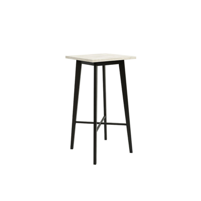 Table haute BARKER gris ardoise métal/noir