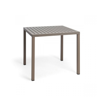 Table DurelTOP en polypropylène traité anti-UV CUBE Tortora empliable 75x80x80 cm