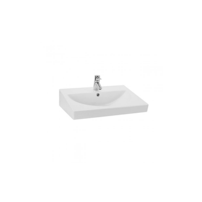 Lavabo semi encastré céramique URB.Y blanc brillant rectangulaire 65x47x19 cm