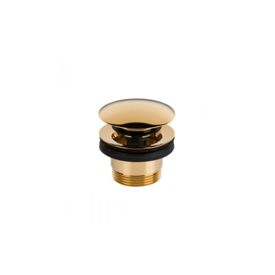 Vidage pour lavabo TIC TAC doré universel diamètre 6.35 cm