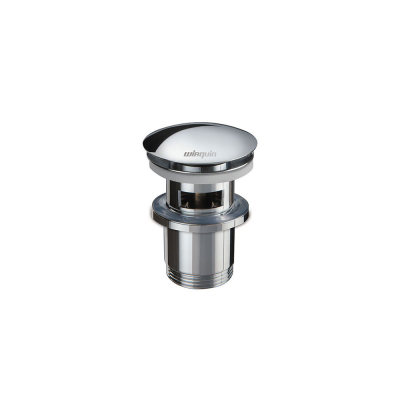 Bonde laiton QUICK CLAC chromé pour lavabo avec trop plein diamètre 6.6 cm