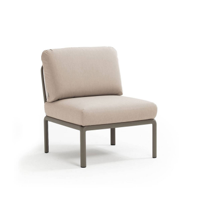 Module central polypropylène et fibre de verre traité anti UV KOMODO Tortora/ Beige Canvas Sunbrella 1 place 88x72x78