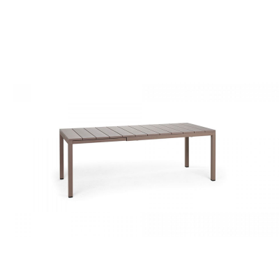 Table DurelTOP en polypropylène traité anti-UV RIO Tortora extensible 76x140-210x85 cm