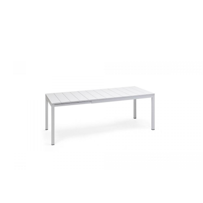 Table DurelTOP en polypropylène traité anti-UV RIO Blanc extensible 76x140-210x85 cm