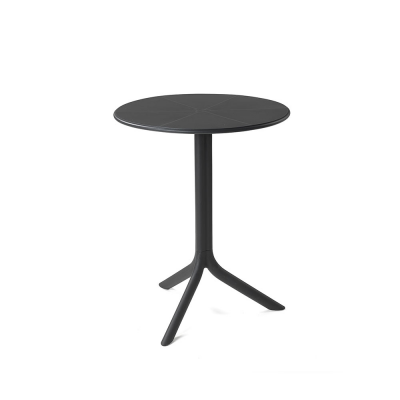 Table polypropylène et fibre de verre traité anti UV SPRITZ Antracite double hauteur 76-40x60 cm
