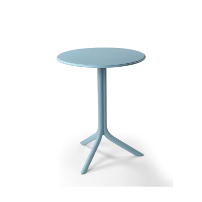 Table polypropylène et fibre de verre traité anti UV SPRITZ Bleu celeste double hauteur 76-40x60 cm