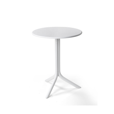 Table polypropylène et fibre de verre traité anti UV SPRITZ Blanc double hauteur 76-40x60 cm