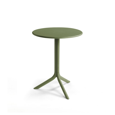 Table polypropylène et fibre de verre traité anti UV SPRITZ Vert agave double hauteur 76-40x60 cm