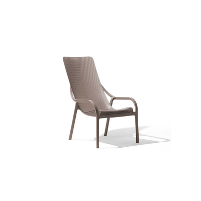 Chaise polypropylène et fibre de verre traité anti UV NET lounge Tortora 99x61,5x90 cm.