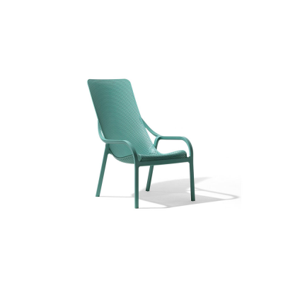 Chaise polypropylène et fibre de verre traité anti UV NET lounge Vert salice 99x61,5x90 cm.