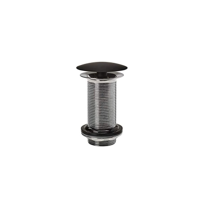 Bonde à écoulement libre laiton BLACK TOUCH noir pour lavabo sans trop plein
