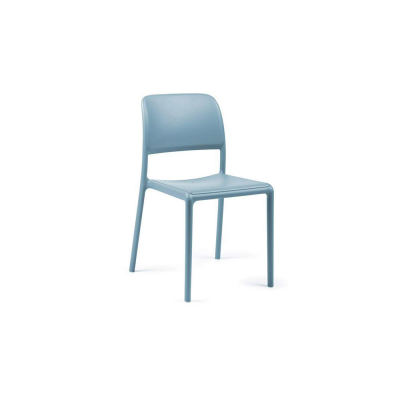 Chaise polypropylène et fibre de verre RIVA Bistrot Bleu celeste 83x49x54 cm