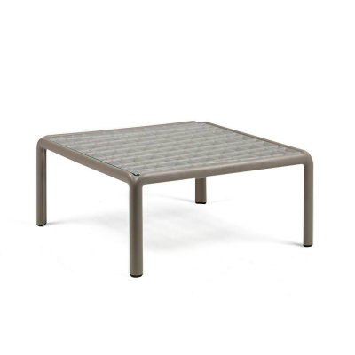 Table polypropylène et fibre de verre traité anti UV KOMODO Tortora empliable 32x70x70 cm