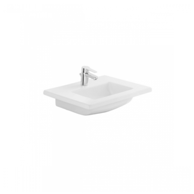Lavabo céramique PALM blanc rectangulaire 50x40x13.5 cm