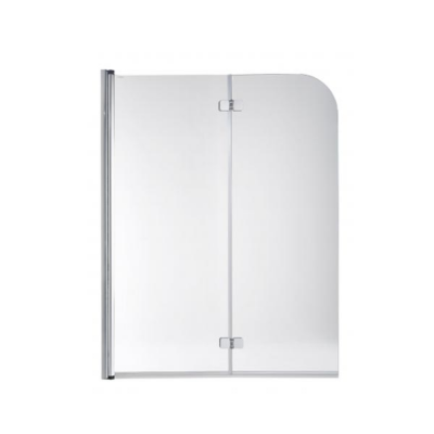 Porte verre trempé et aluminium AQUARELLA DUO chromé pour baignoire gauche 120x150 cm