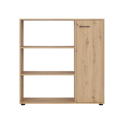 Bibliothèque SPACE OFFICE chêne rustique 1 porte 120x122x37 cm