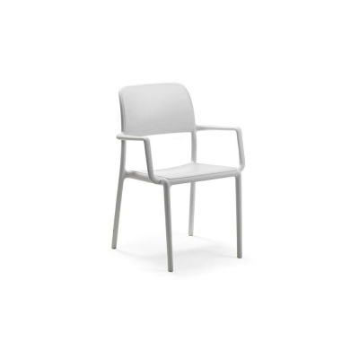 Chaise polypropylène et fibre de verre RIVA Blanc 86x58x57 cm