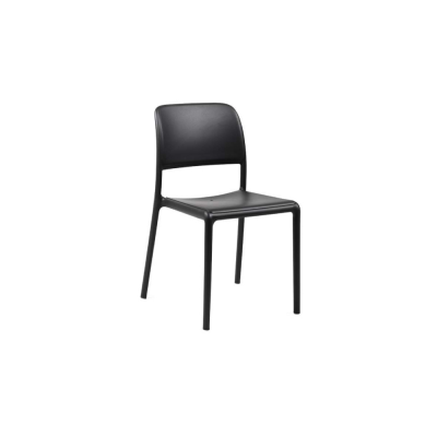 Chaise polypropylène et fibre de verre RIVA Bistrot Antracite 83x49x54 cm