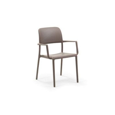 Chaise polypropylène et fibre de verre RIVA Tortora 86x58x57 cm