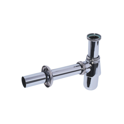 Siphon laiton réglable en hauteur + tube sortie murale