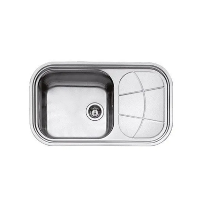 Evier BIG BOWL inox 1 cuve 1 égouttoir sans vidage 3,5 86x50 cm