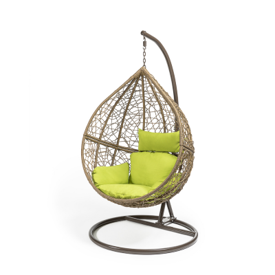 Balançoire acier BULLE Nature/ Vert pistache 195x105x150 cm