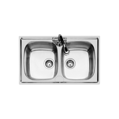 Evier S1000 2 cuves sans vidage 3,5 86x50 cm