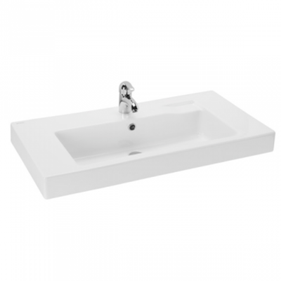 Lavabo porcelaine vitrifiée LINHA blanc rectangulaire 90x45 cm