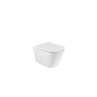 Pack cuvette suspendue LOOK blanc rimflush abattant slim slowclose