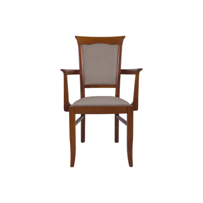Chaise avec accoudoirs KENT marron/ beige SOLAR 16