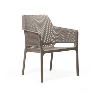 Chaise en polypropylène NET RELAX Tortora avec assise Bleu denim