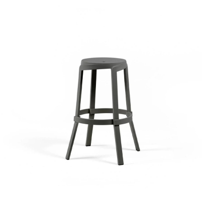Tabouret haut en polypropylène STACK MAXI Gris basalto