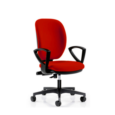 Siège opérateur SAND Rouge avec accoudoirs