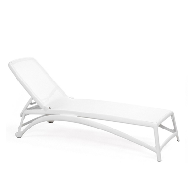 Chaise longue en polypropylène ATLANTICO Blanc / Blanc