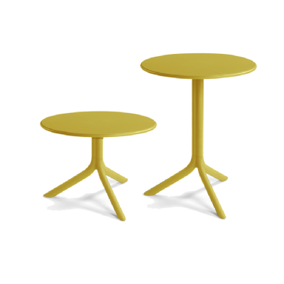 Table en polypropylène SPRITZ Jaune senape diamètre 60,5 cm