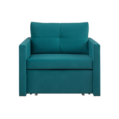 Canapé-lit BUNIO Turquoise TRINITY 29 avec rangement