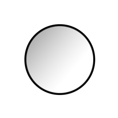 Miroir avec cadre noir ROUND panneaux hydrofuges circulaire diamètre 58 cm