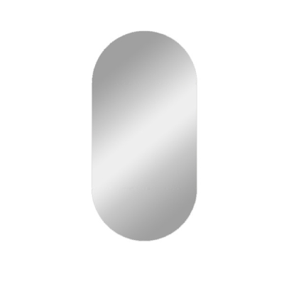 Miroir sans cadre support MDF revêtu de PVC SHAPE allongé 100x50 cm